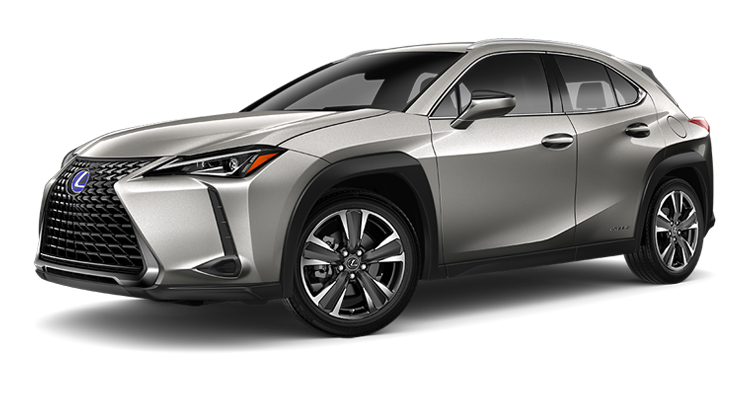 Exterior of the Lexus UX Hybrid shown in Atomic Silver. | Lexus of Kingsport in Kingsport TN