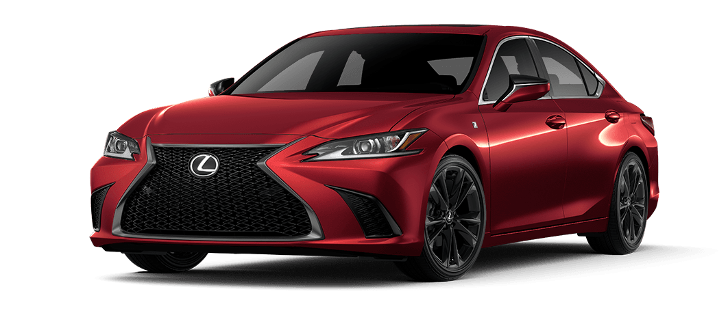 Exterior of the Lexus ES 250 F SPORT AWD shown in Matador Red Mica. | Lexus of Kingsport in Kingsport TN