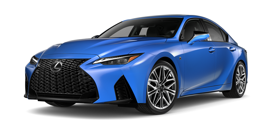 Exterior of the Lexus IS 500 F SPORT Performance shown in Grecian Water | Lexus of Kingsport in Kingsport TN