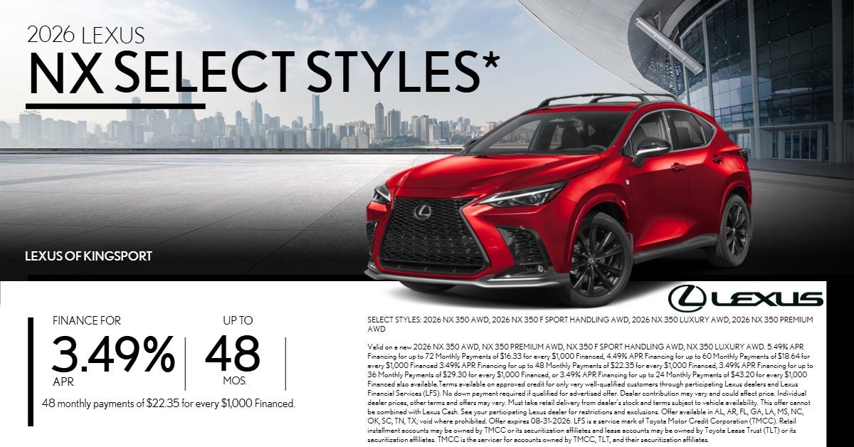 Kingsport Lexus NX APR Offer